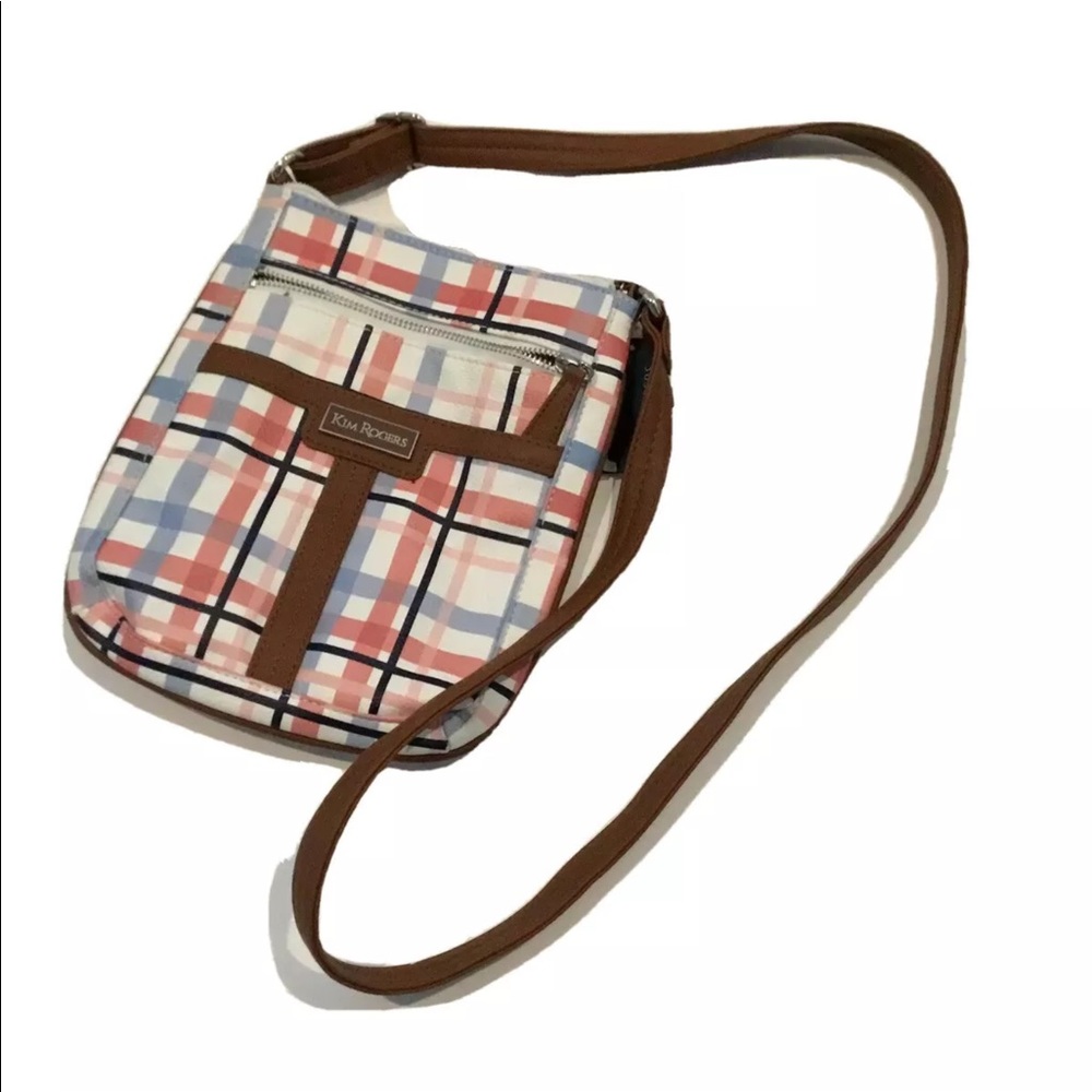 Kim Rogers Plaid Messenger Bag